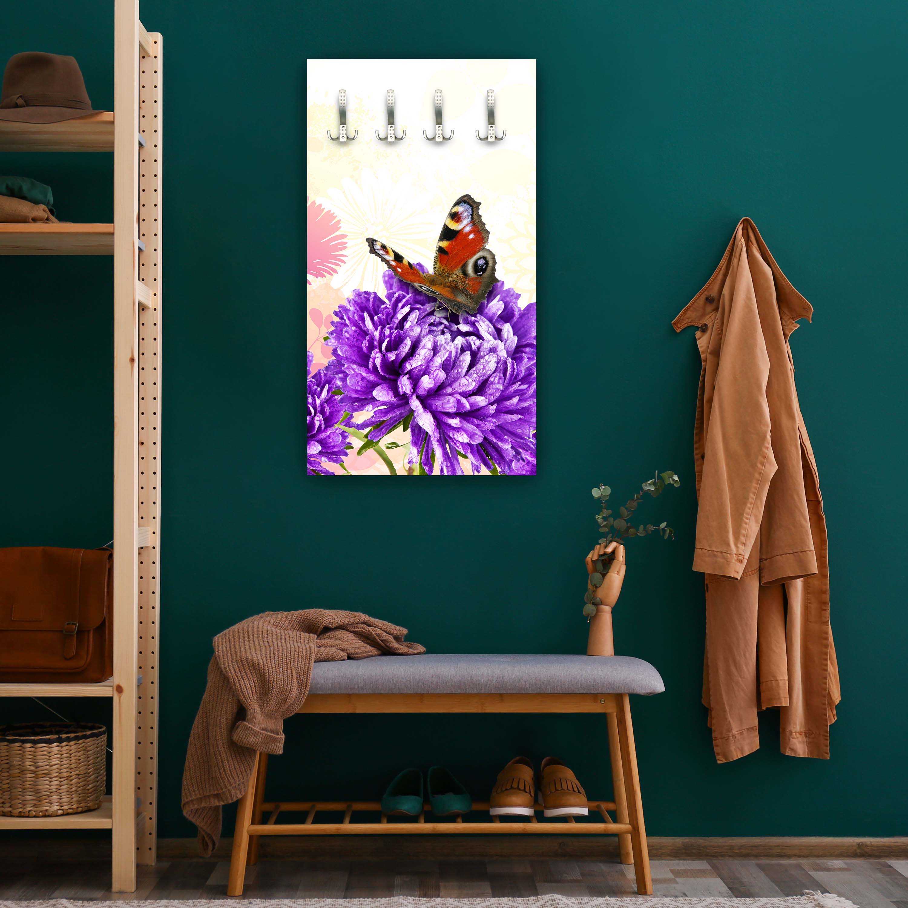 Garderobe Schmetterlinge M0579 entdecken - Bild 3 Garderobe Schmetterlinge M0579 entdecken - Bild 3