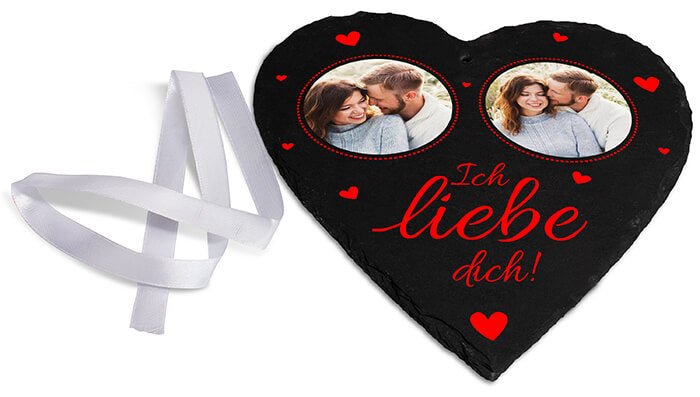 Schieferherz mit 2 Bildern M0584 - Bild 3 Schieferherz mit 2 Bildern M0584 - Bild 3