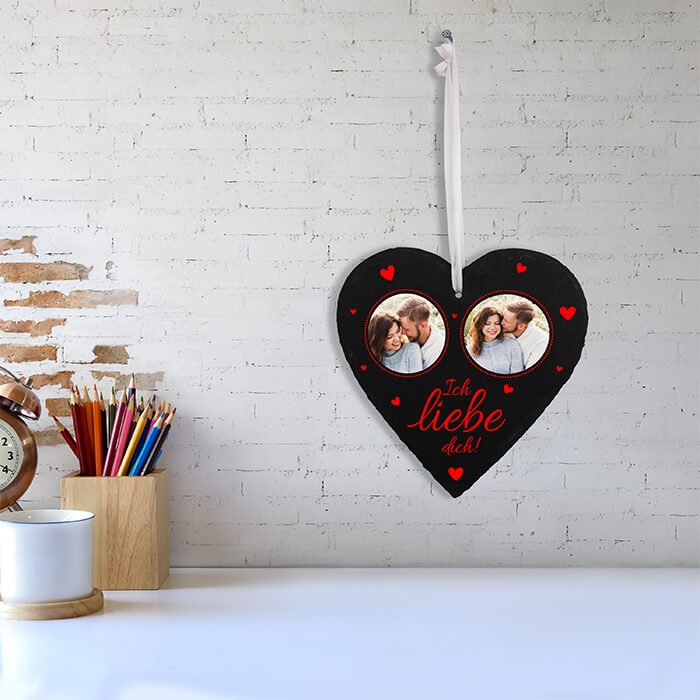 Schieferherz mit 2 Bildern M0584 - Bild 6 Schieferherz mit 2 Bildern M0584 - Bild 6