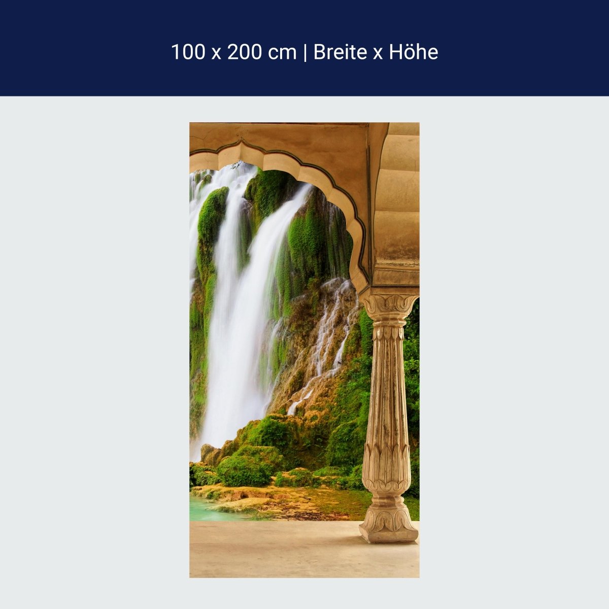 Duschwand Säulen - tropischer Wasserfall M0596 Duschwand Säulen - tropischer Wasserfall M0596