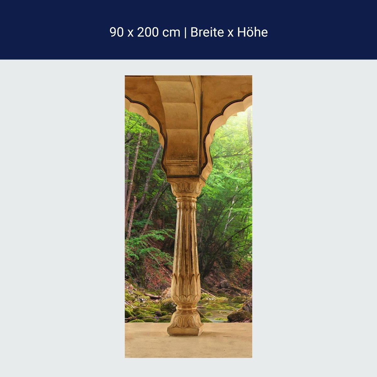 Duschwand Säulen ein Bach im Wald M0598 Duschwand Säulen ein Bach im Wald M0598
