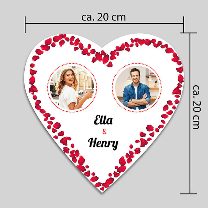Schieferherz mit Rosenblättern M0607 - Bild 4 Schieferherz mit Rosenblättern M0607 - Bild 4
