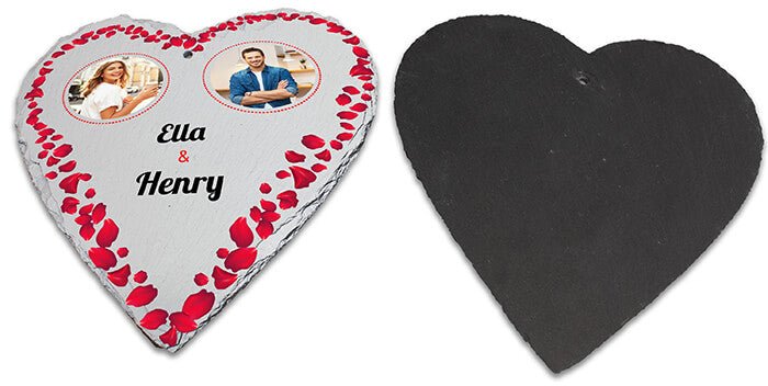 Schieferherz mit Rosenblättern M0607 - Bild 7 Schieferherz mit Rosenblättern M0607 - Bild 7