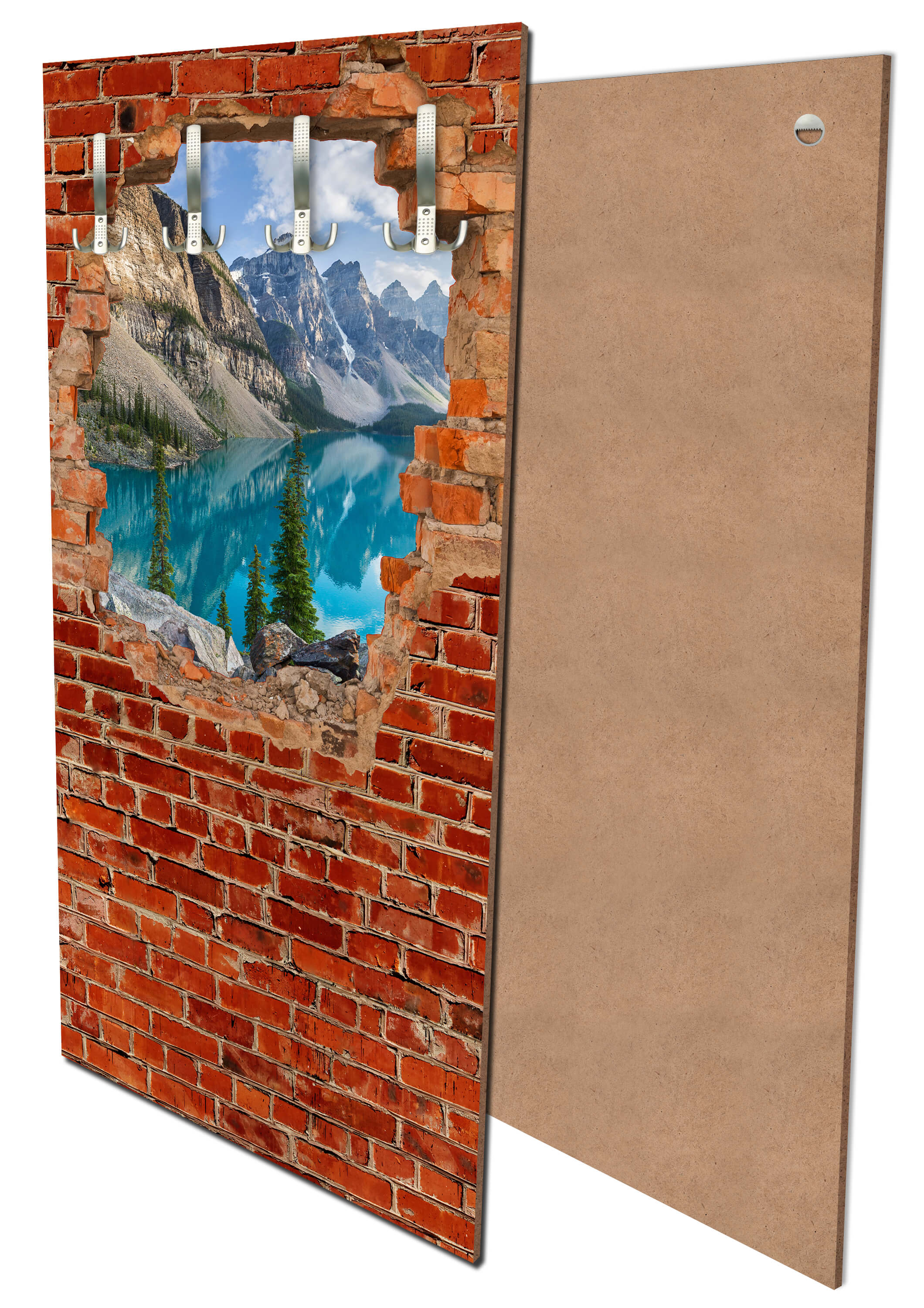 Garderobe Moraine See Panorama - Roter Backstein M0609 entdecken - Bild 1 Garderobe Moraine See Panorama - Roter Backstein M0609 entdecken - Bild 1