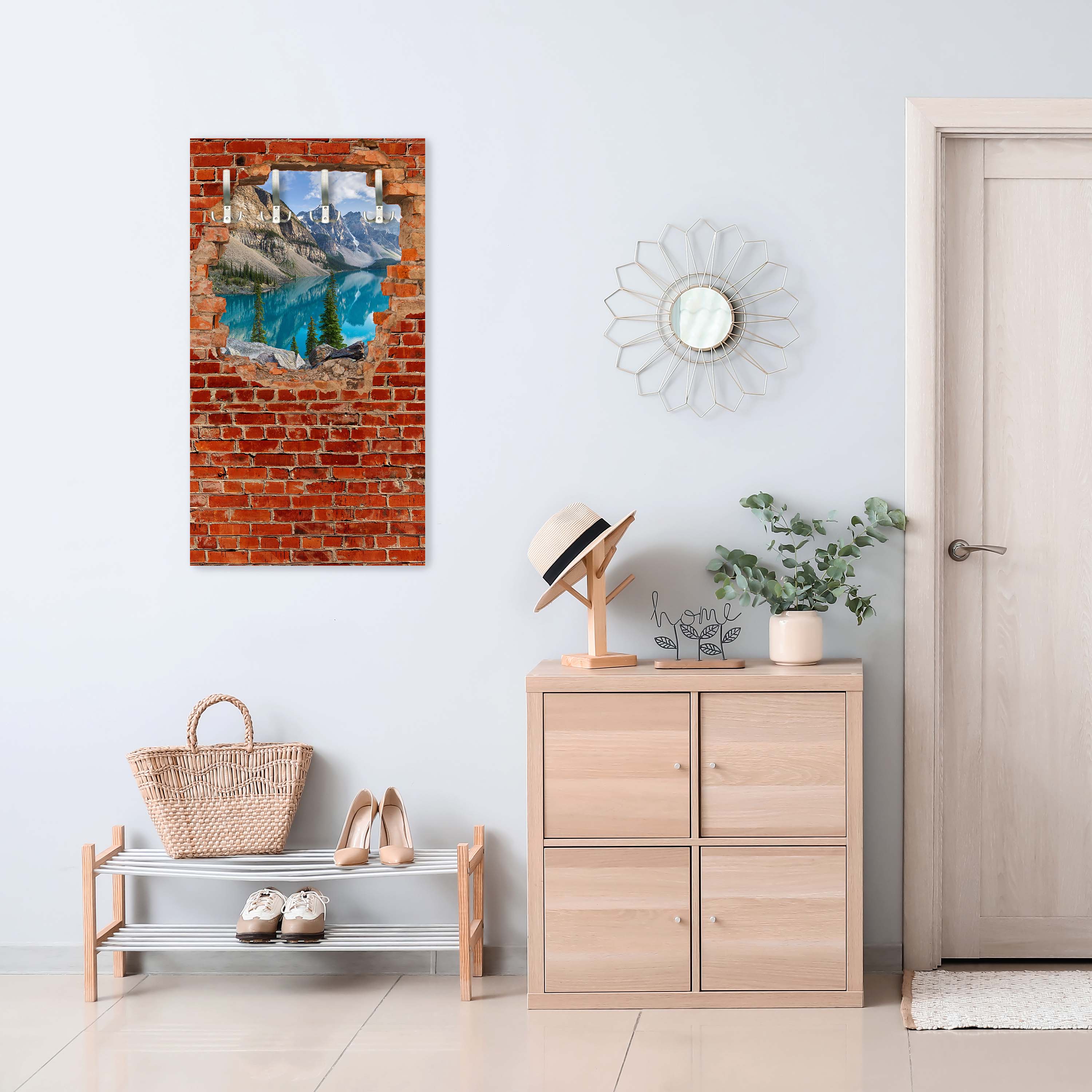 Garderobe Moraine See Panorama - Roter Backstein M0609 entdecken - Bild 2 Garderobe Moraine See Panorama - Roter Backstein M0609 entdecken - Bild 2