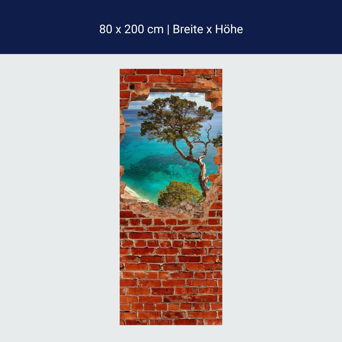 Duschwand Alter Baum Sardinien - Roter Backstein M0610 Duschwand Alter Baum Sardinien - Roter Backstein M0610