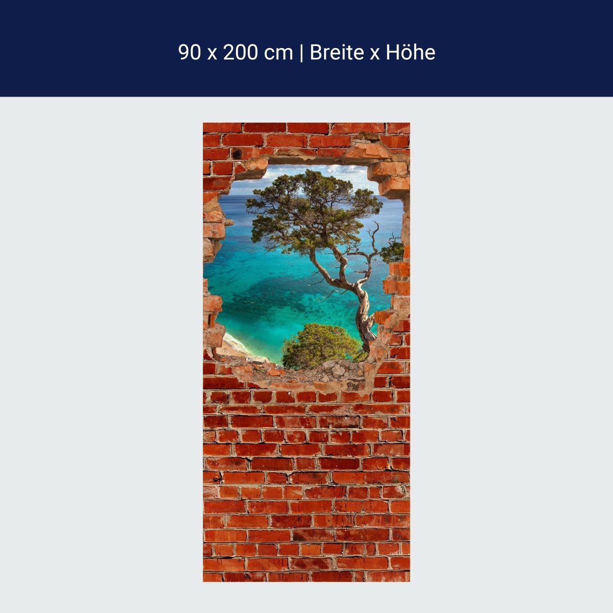 Duschwand Alter Baum Sardinien - Roter Backstein M0610 Duschwand Alter Baum Sardinien - Roter Backstein M0610
