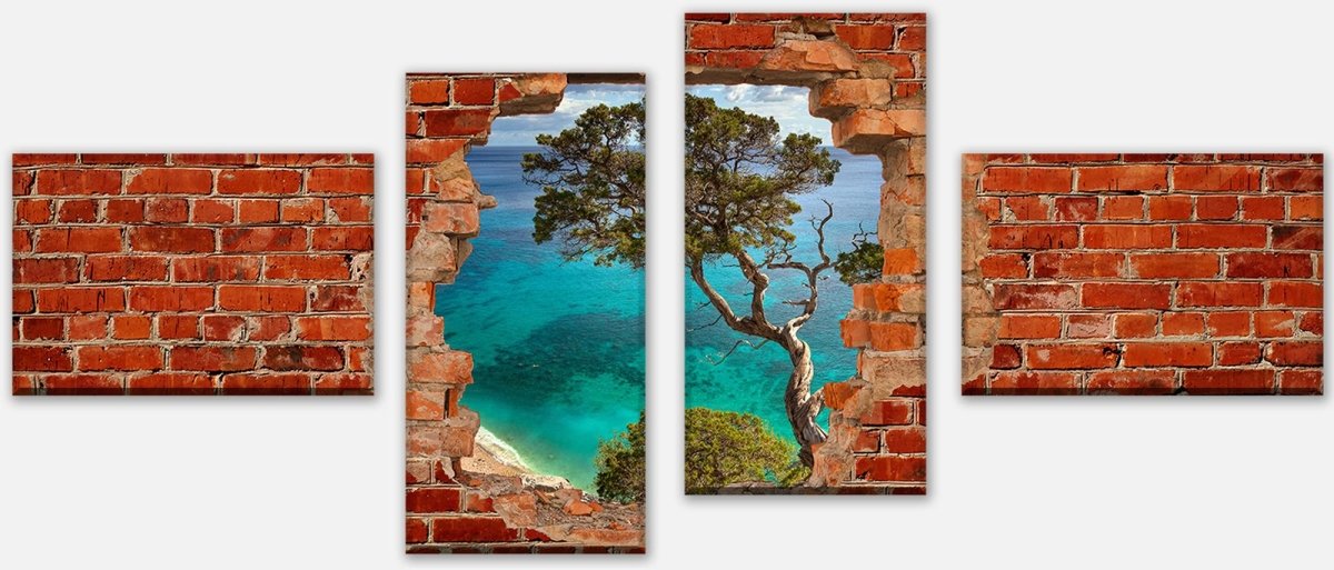 Leinwandbild Mehrteiler Alter Baum Sardinien - Roter Backstein M0610 Leinwandbild Mehrteiler Alter Baum Sardinien - Roter Backstein M0610