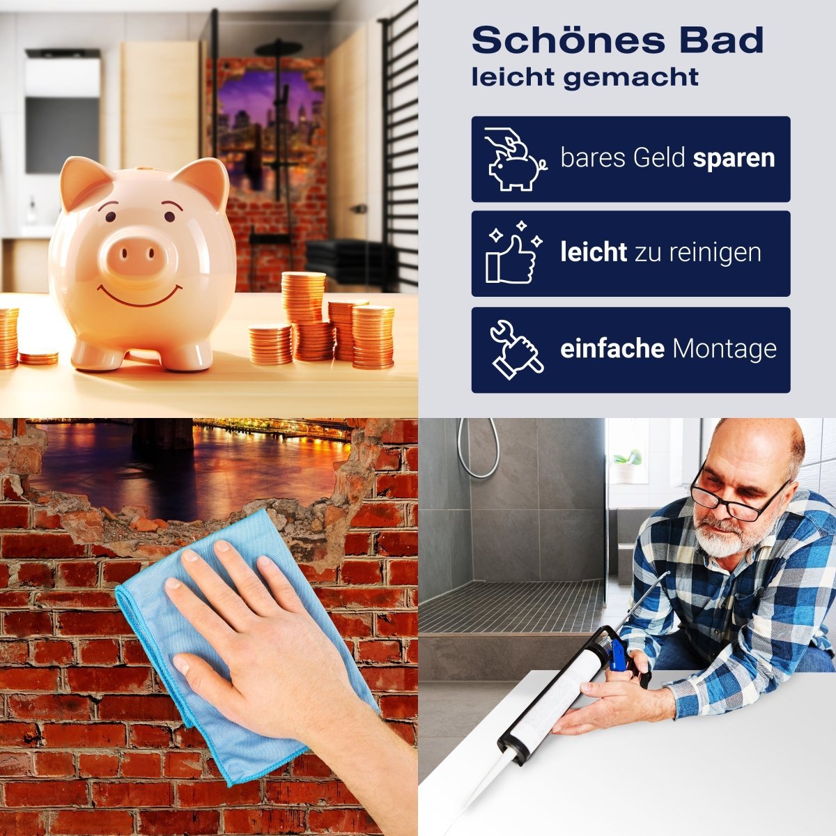 Duschwand New York bei Nacht - Roter Backstein M0611 entdecken - Bild 7 Duschwand New York bei Nacht - Roter Backstein M0611 entdecken - Bild 7