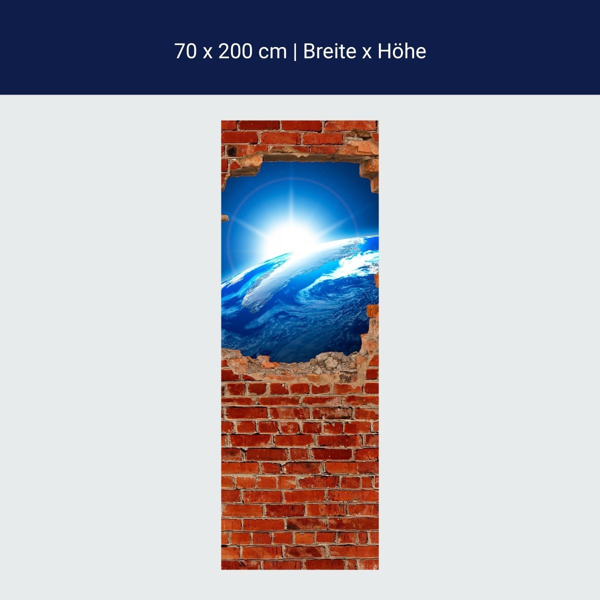 Duschwand Sonnenaufgang Erde Weltall - Backstein M0612 Duschwand Sonnenaufgang Erde Weltall - Backstein M0612
