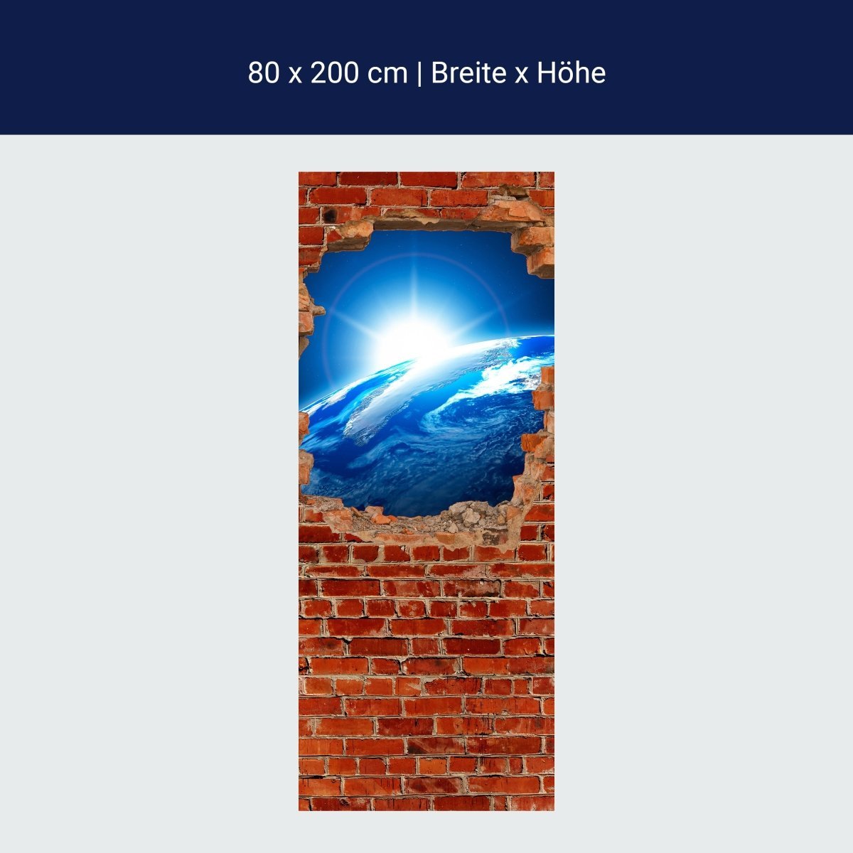 Duschwand Sonnenaufgang Erde Weltall - Backstein M0612 Duschwand Sonnenaufgang Erde Weltall - Backstein M0612