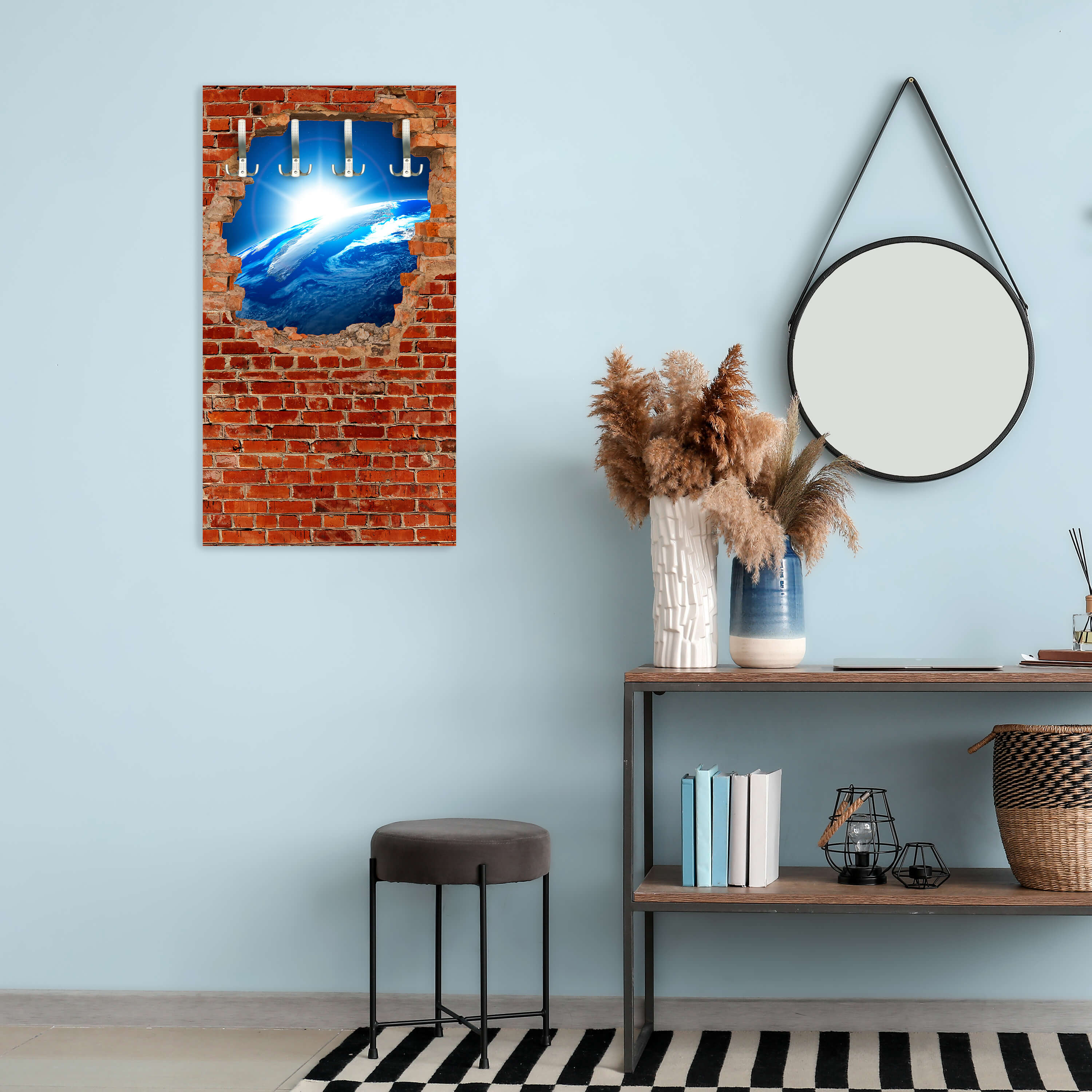 Garderobe Sonnenaufgang Erde Weltall - Backstein M0612 entdecken - Bild 3 Garderobe Sonnenaufgang Erde Weltall - Backstein M0612 entdecken - Bild 3