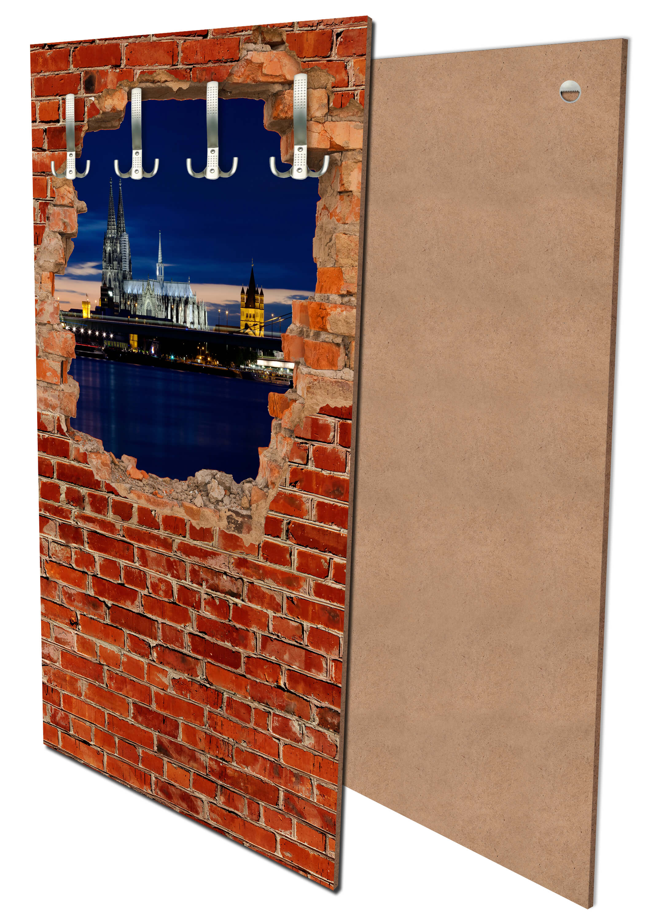 Garderobe Köln bei Nacht - Roter Backstein M0613 entdecken - Bild 1 Garderobe Köln bei Nacht - Roter Backstein M0613 entdecken - Bild 1