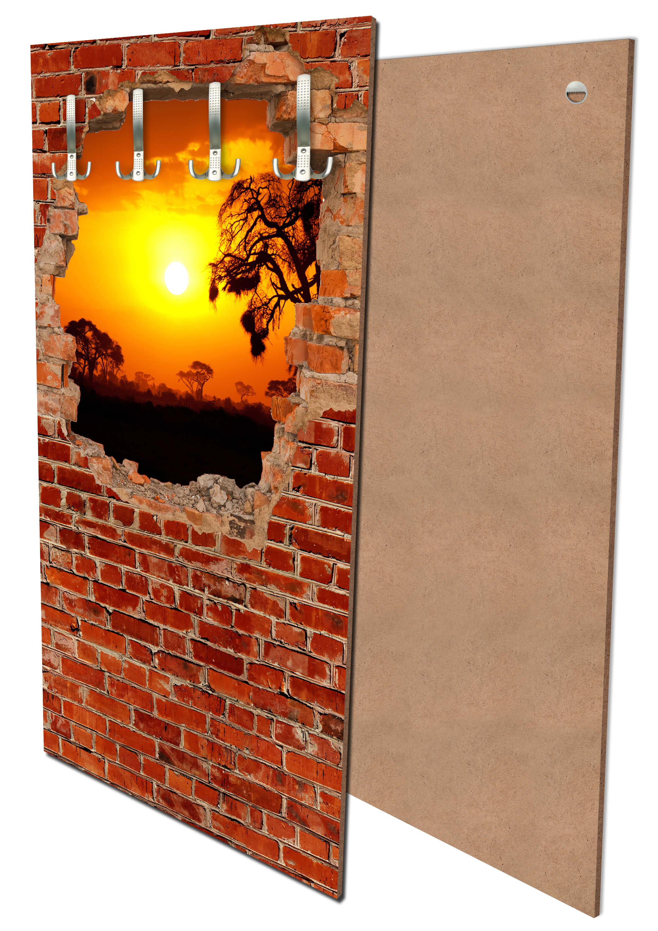 Garderobe Steppe Sonnenuntergang - Roter Backstein M0614 entdecken - Bild 1 Garderobe Steppe Sonnenuntergang - Roter Backstein M0614 entdecken - Bild 1