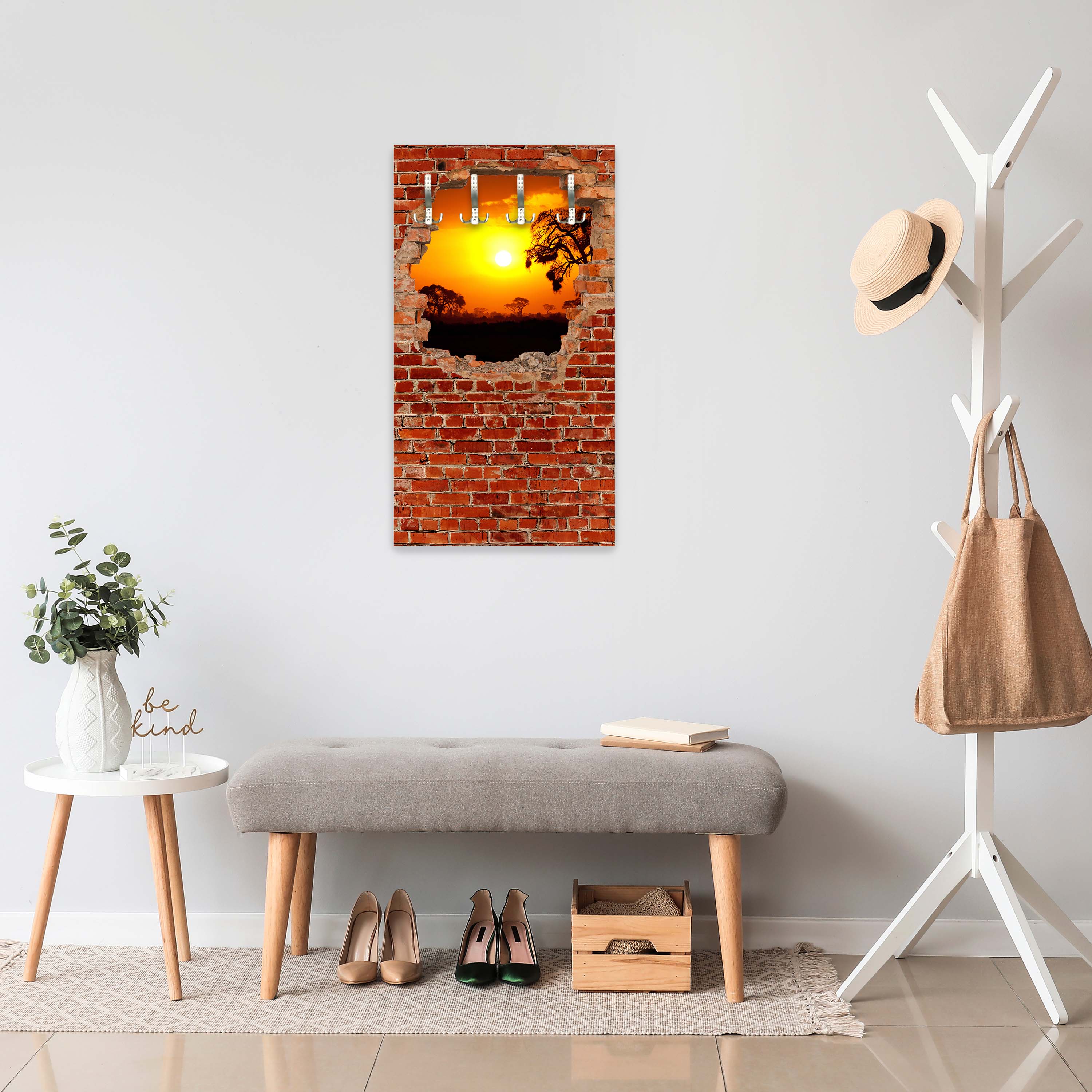 Garderobe Steppe Sonnenuntergang - Roter Backstein M0614 entdecken - Bild 5 Garderobe Steppe Sonnenuntergang - Roter Backstein M0614 entdecken - Bild 5