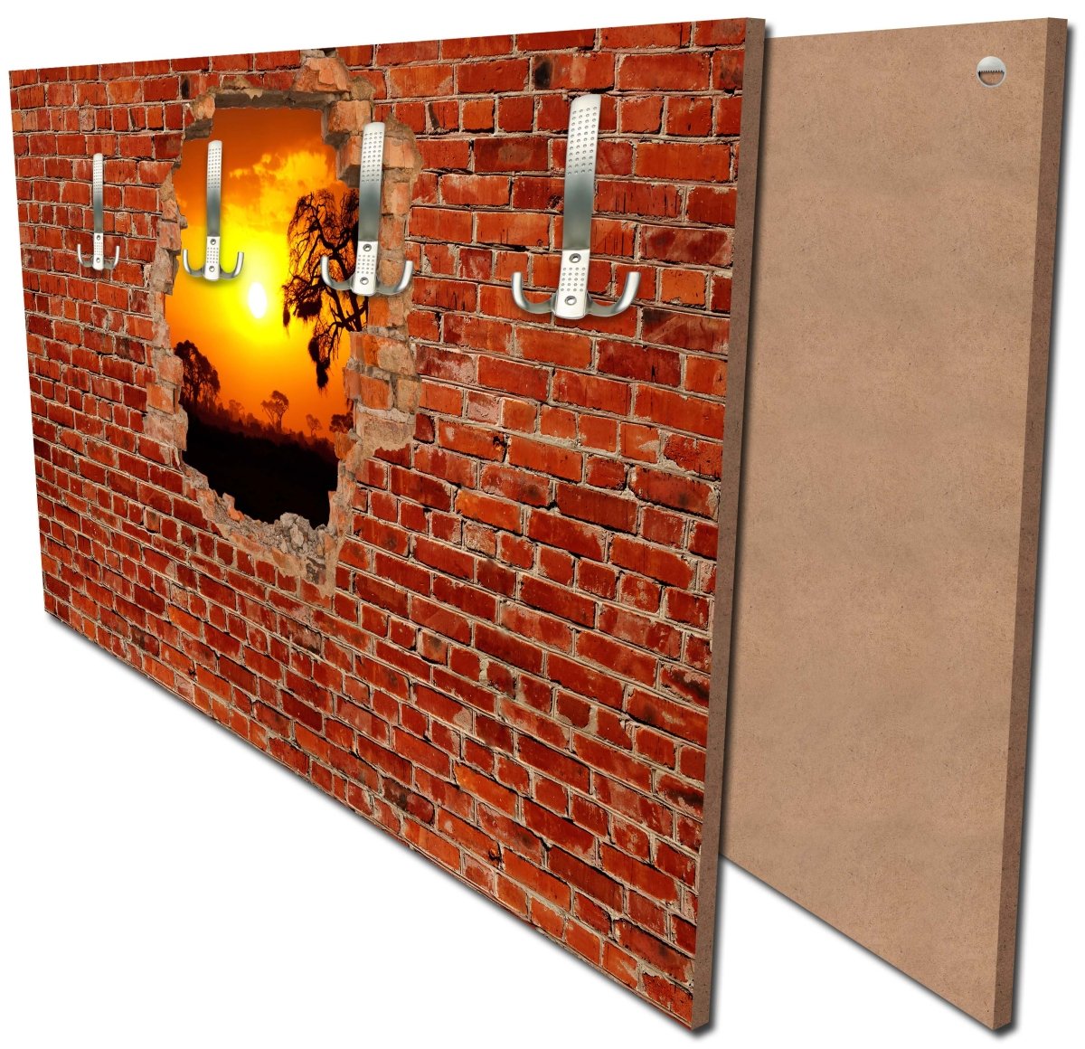 Garderobe Steppe Sonnenuntergang - Roter Backstein M0614 Garderobe Steppe Sonnenuntergang - Roter Backstein M0614