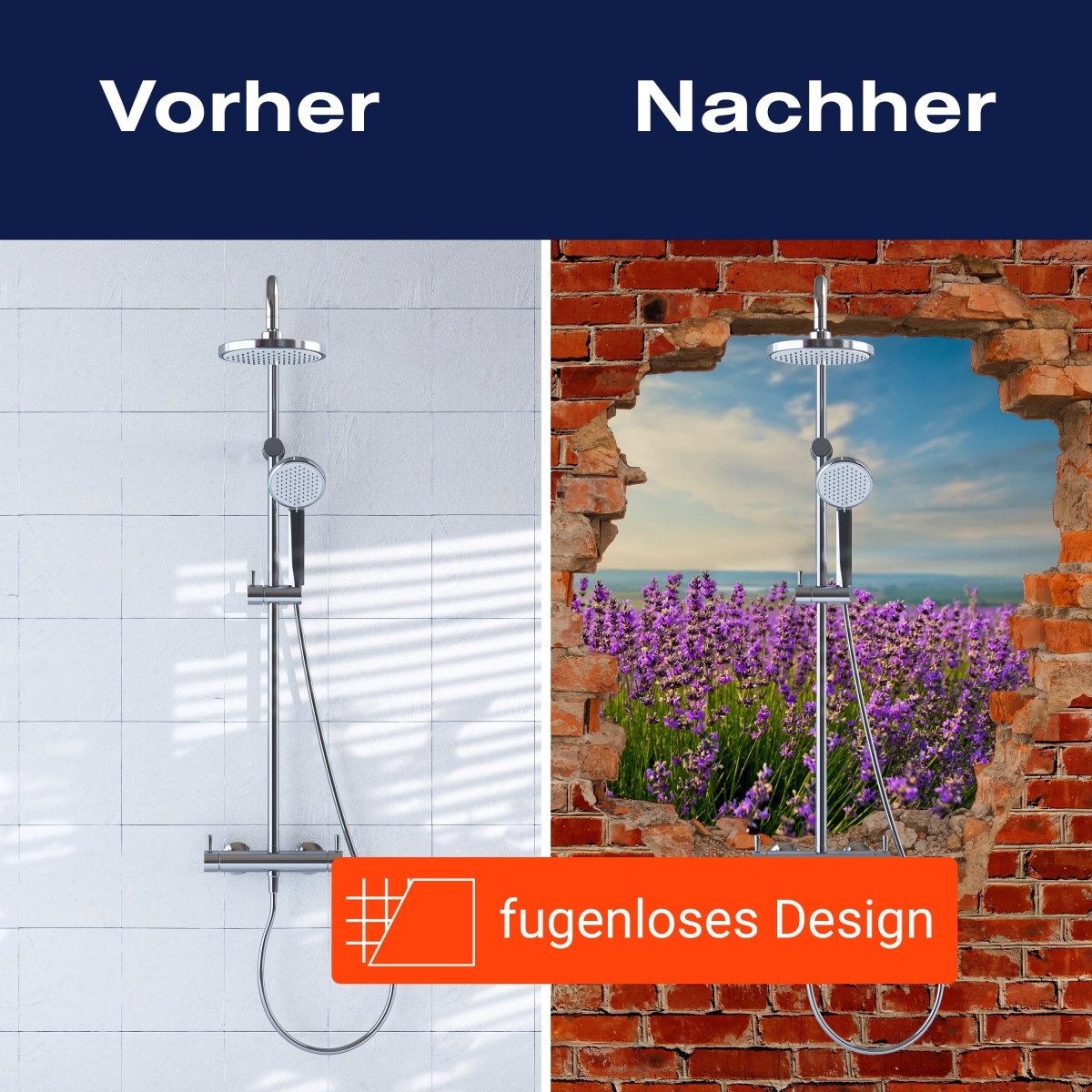 Duschwand Lavendel - Roter Backstein M0615 entdecken - Bild 9 Duschwand Lavendel - Roter Backstein M0615 entdecken - Bild 9