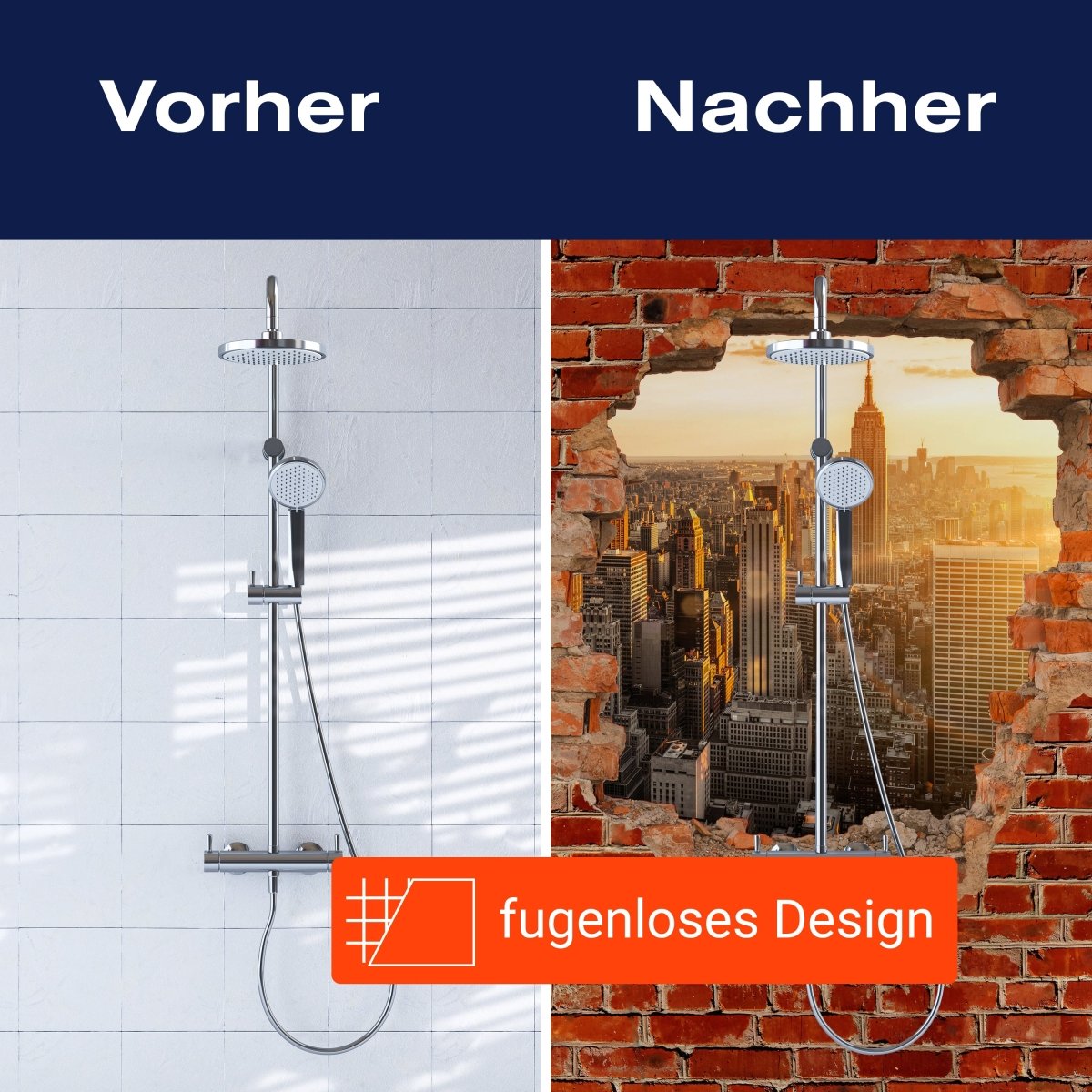 Duschwand New York - Roter Backstein M0616 entdecken - Bild 9 Duschwand New York - Roter Backstein M0616 entdecken - Bild 9