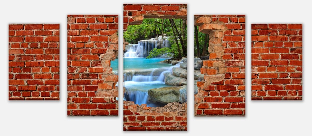 Leinwandbild Mehrteiler Wasserfall im Wald - Roter Backstein M0618 entdecken - Bild 1 Leinwandbild Mehrteiler Wasserfall im Wald - Roter Backstein M0618 entdecken - Bild 1