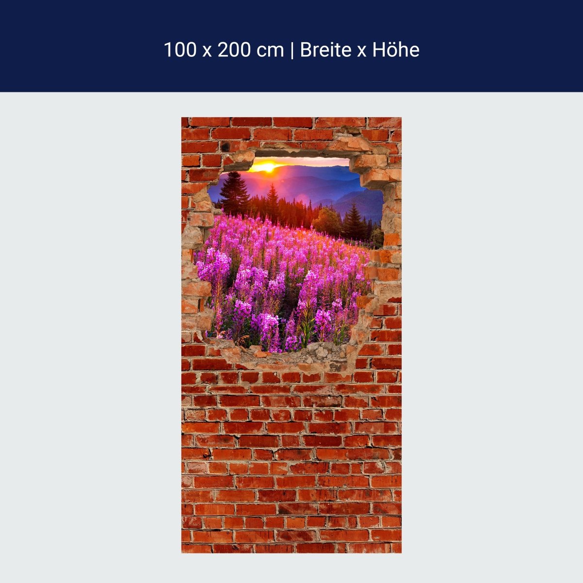 Duschwand Herbst in den Bergen - Roter Backstein M0619 Duschwand Herbst in den Bergen - Roter Backstein M0619