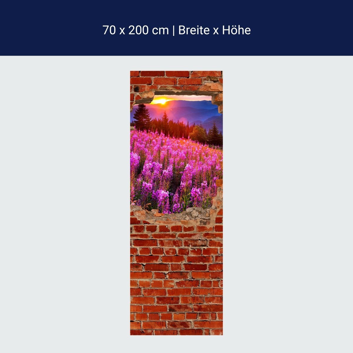 Duschwand Herbst in den Bergen - Roter Backstein M0619 Duschwand Herbst in den Bergen - Roter Backstein M0619