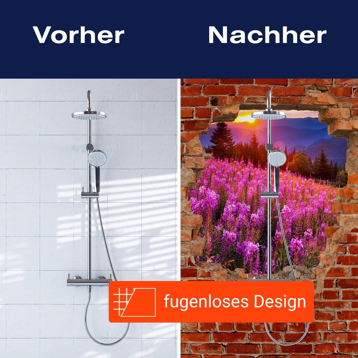 Duschwand Herbst in den Bergen - Roter Backstein M0619 entdecken - Bild 9 Duschwand Herbst in den Bergen - Roter Backstein M0619 entdecken - Bild 9