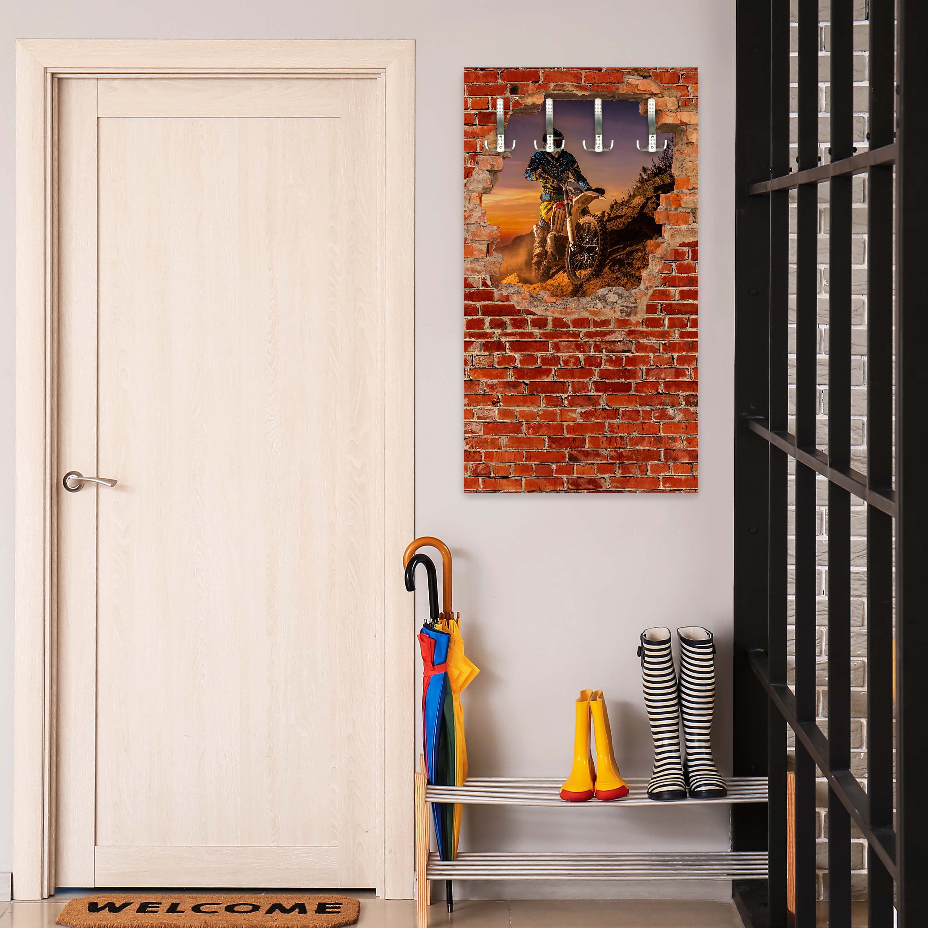 Garderobe Extreme Biker - Roter Backstein M0620 entdecken - Bild 3 Garderobe Extreme Biker - Roter Backstein M0620 entdecken - Bild 3