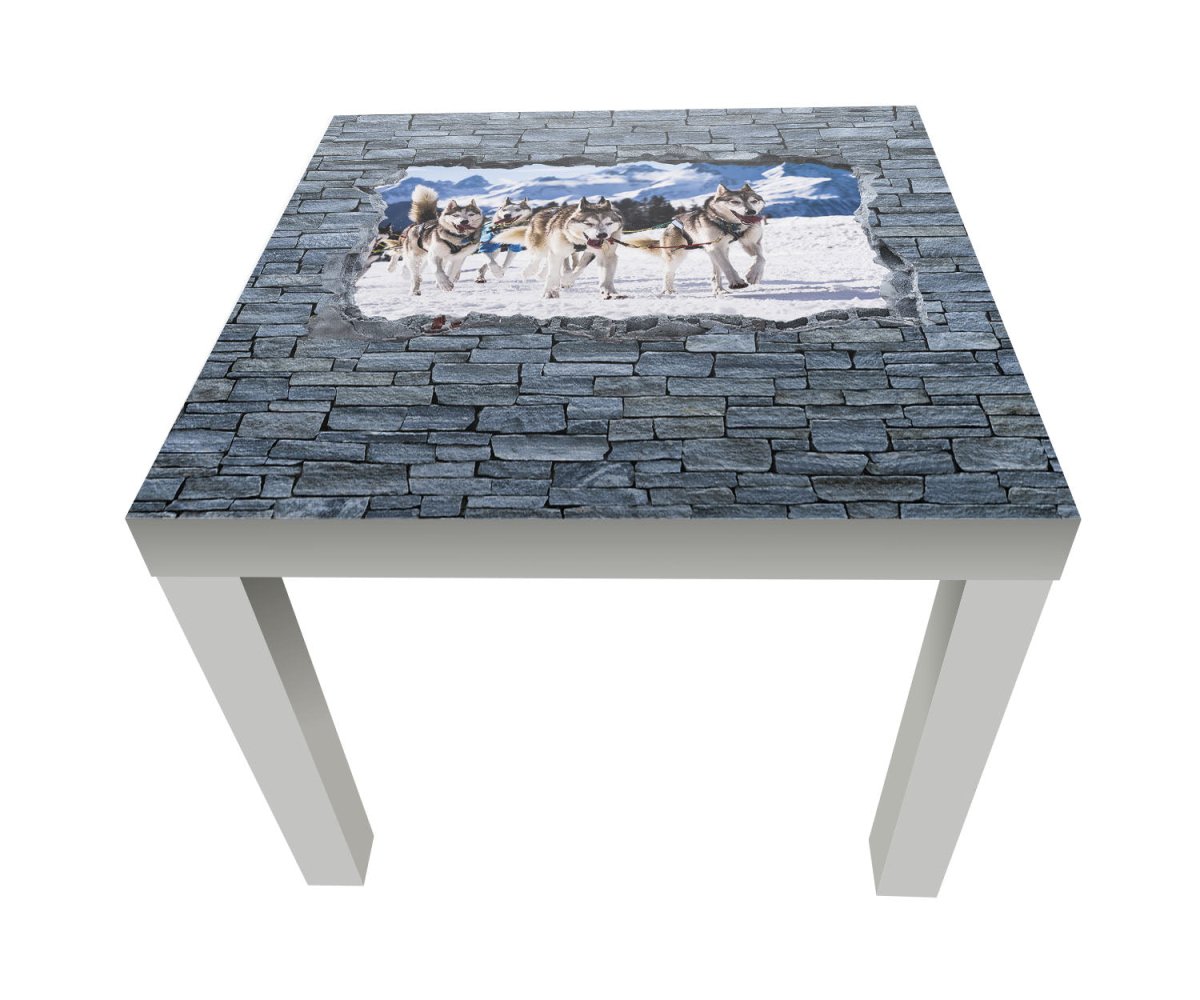 Beistelltisch 3D Schlittenhunde in Speed Racing M0623 entdecken - Bild 1 Beistelltisch 3D Schlittenhunde in Speed Racing M0623 entdecken - Bild 1
