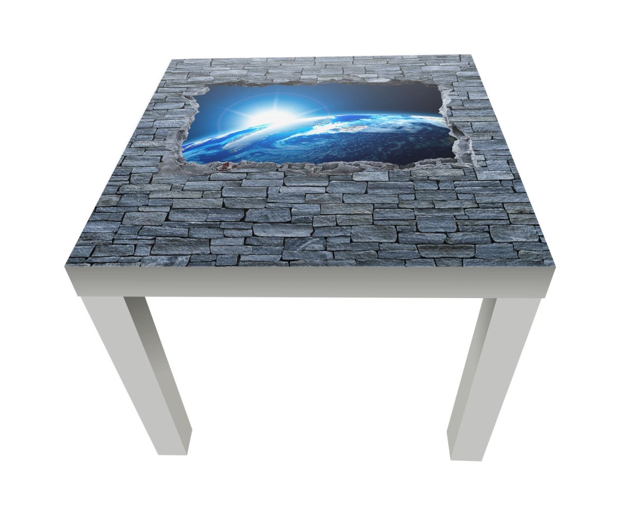 Beistelltisch 3D Sunrise Earth Space - Steinmauer M0631 entdecken - Bild 1 Beistelltisch 3D Sunrise Earth Space - Steinmauer M0631 entdecken - Bild 1