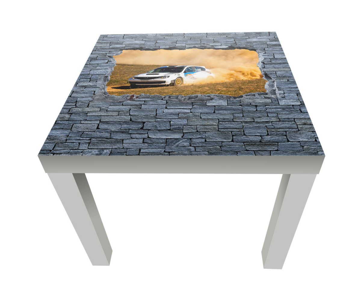 Beistelltisch 3D Rallye Auto - grobe Steinmauer M0641 entdecken - Bild 1 Beistelltisch 3D Rallye Auto - grobe Steinmauer M0641 entdecken - Bild 1