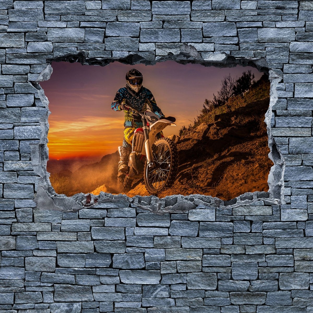 Beistelltisch 3D Extreme Biker- grobe Steinmauer M0642 entdecken - Bild 2 Beistelltisch 3D Extreme Biker- grobe Steinmauer M0642 entdecken - Bild 2