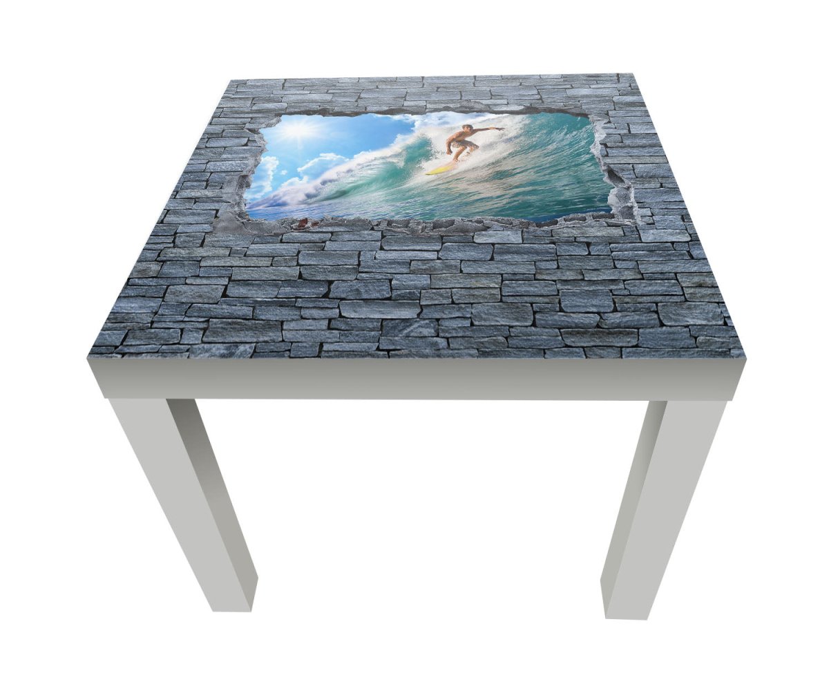 Beistelltisch 3D Surfing- grobe Steinmauer M0644 entdecken - Bild 1 Beistelltisch 3D Surfing- grobe Steinmauer M0644 entdecken - Bild 1