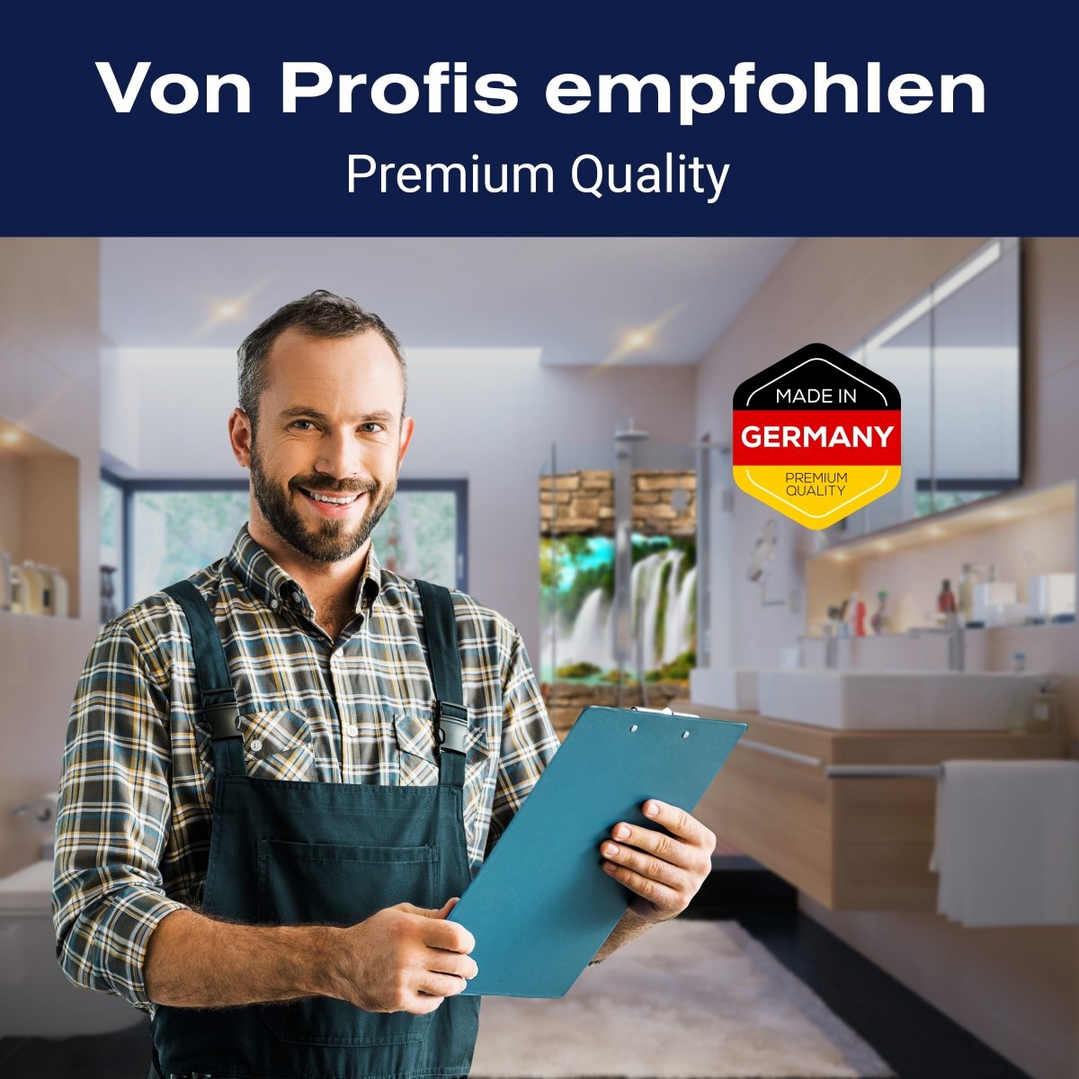 Duschwand 3D Wasserfall - Steinmauer M0645 entdecken - Bild 5 Duschwand 3D Wasserfall - Steinmauer M0645 entdecken - Bild 5