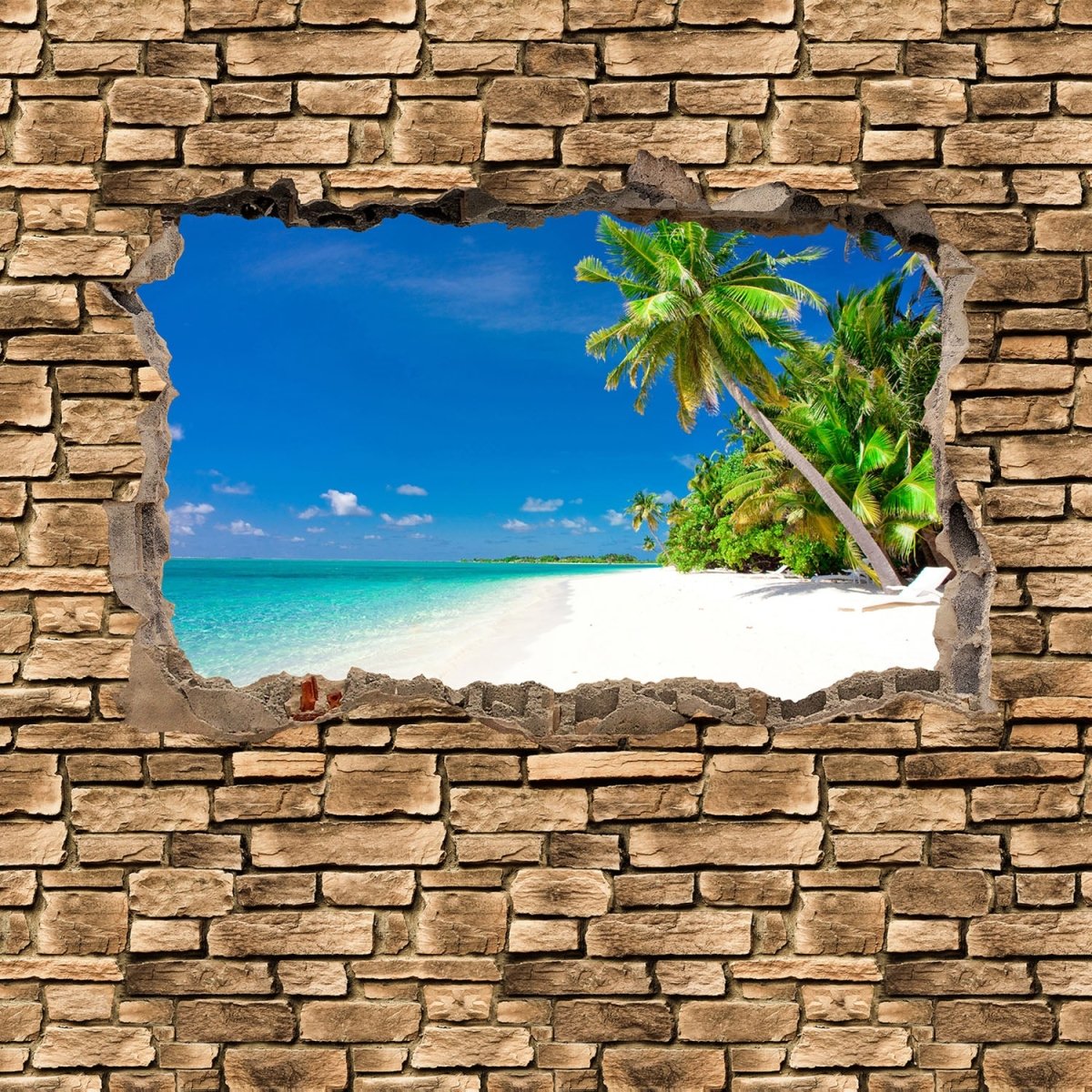 Beistelltisch 3D Südsee - Steinmauer M0647 entdecken - Bild 2 Beistelltisch 3D Südsee - Steinmauer M0647 entdecken - Bild 2