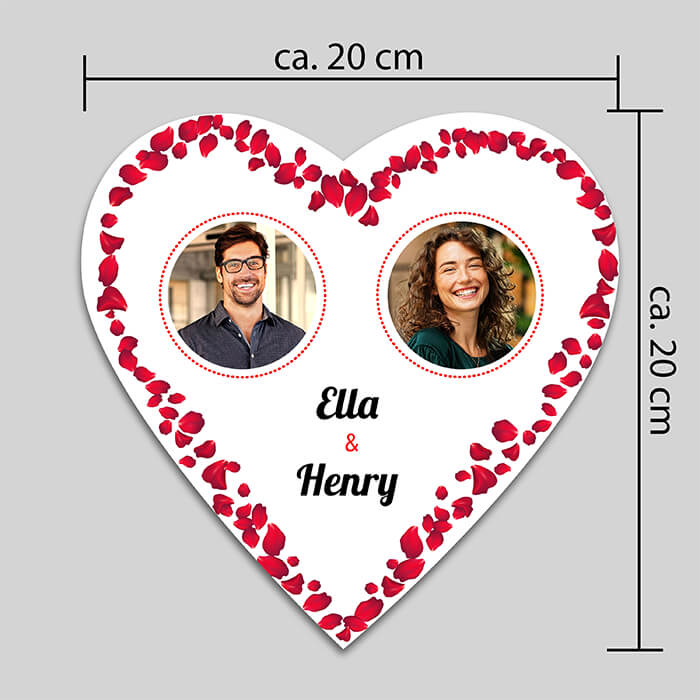 Schieferherz mit Rosenblättern M0656 - Bild 4 Schieferherz mit Rosenblättern M0656 - Bild 4
