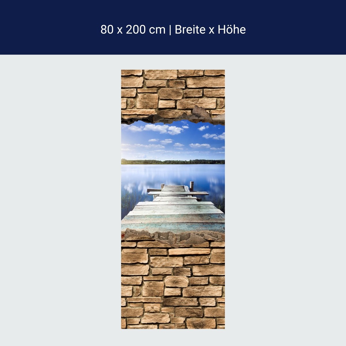 Duschwand 3D Bootssteg - Steinmauer M0659 Duschwand 3D Bootssteg - Steinmauer M0659