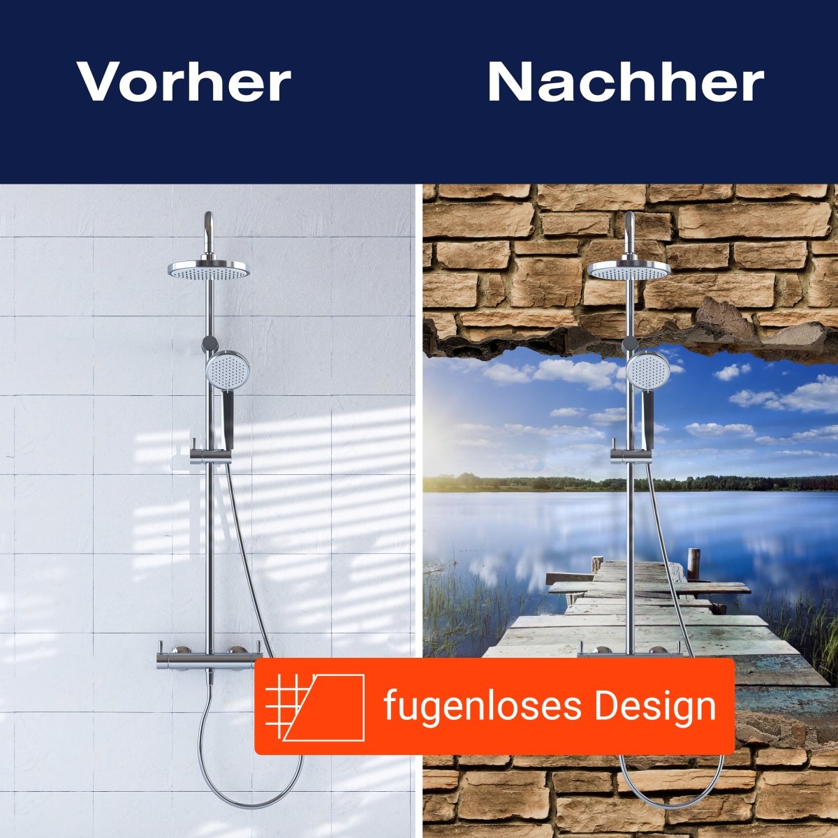 Duschwand 3D Bootssteg - Steinmauer M0659 entdecken - Bild 9 Duschwand 3D Bootssteg - Steinmauer M0659 entdecken - Bild 9