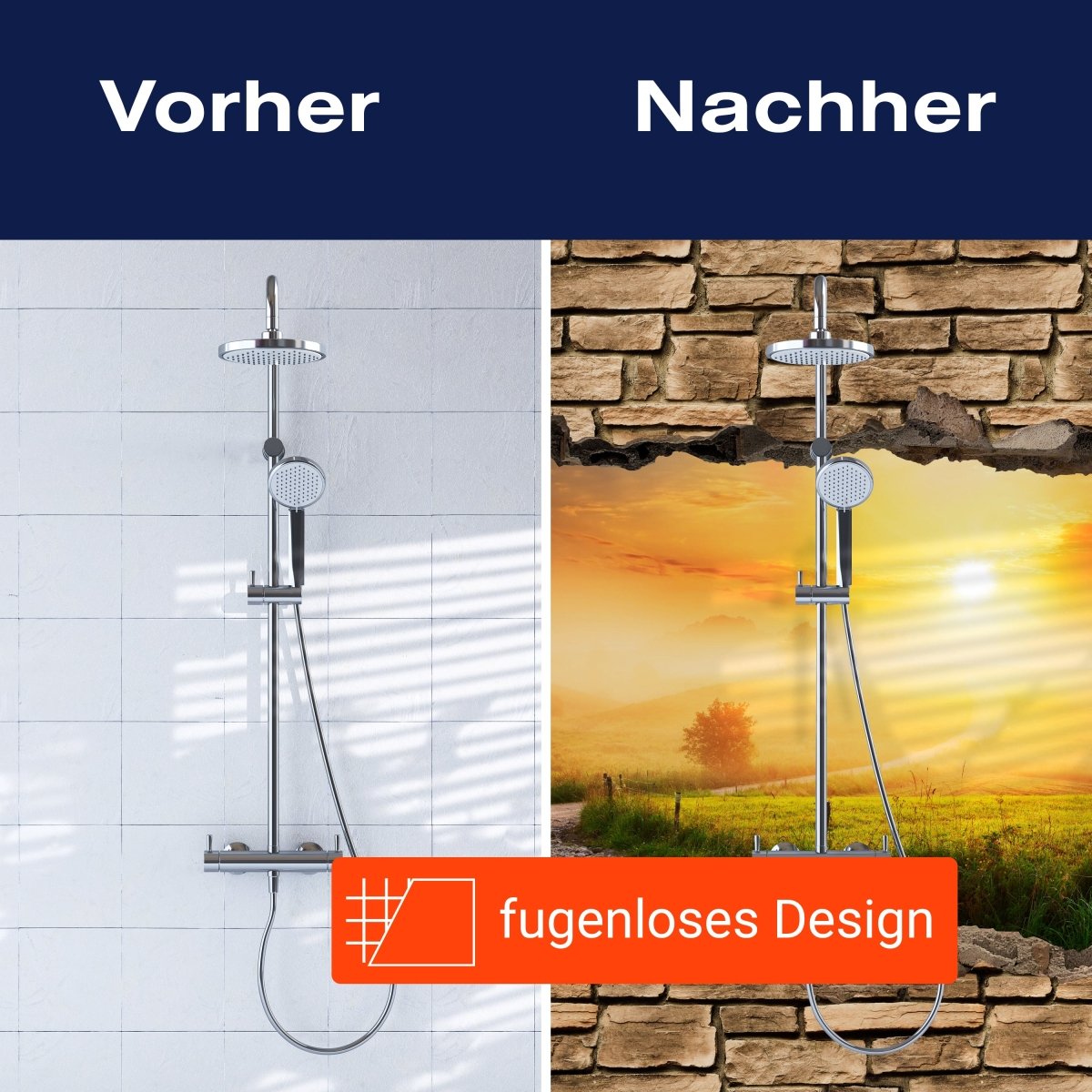 Duschwand 3D Weg im Morgendunst - Steinmauer M0660 entdecken - Bild 9 Duschwand 3D Weg im Morgendunst - Steinmauer M0660 entdecken - Bild 9