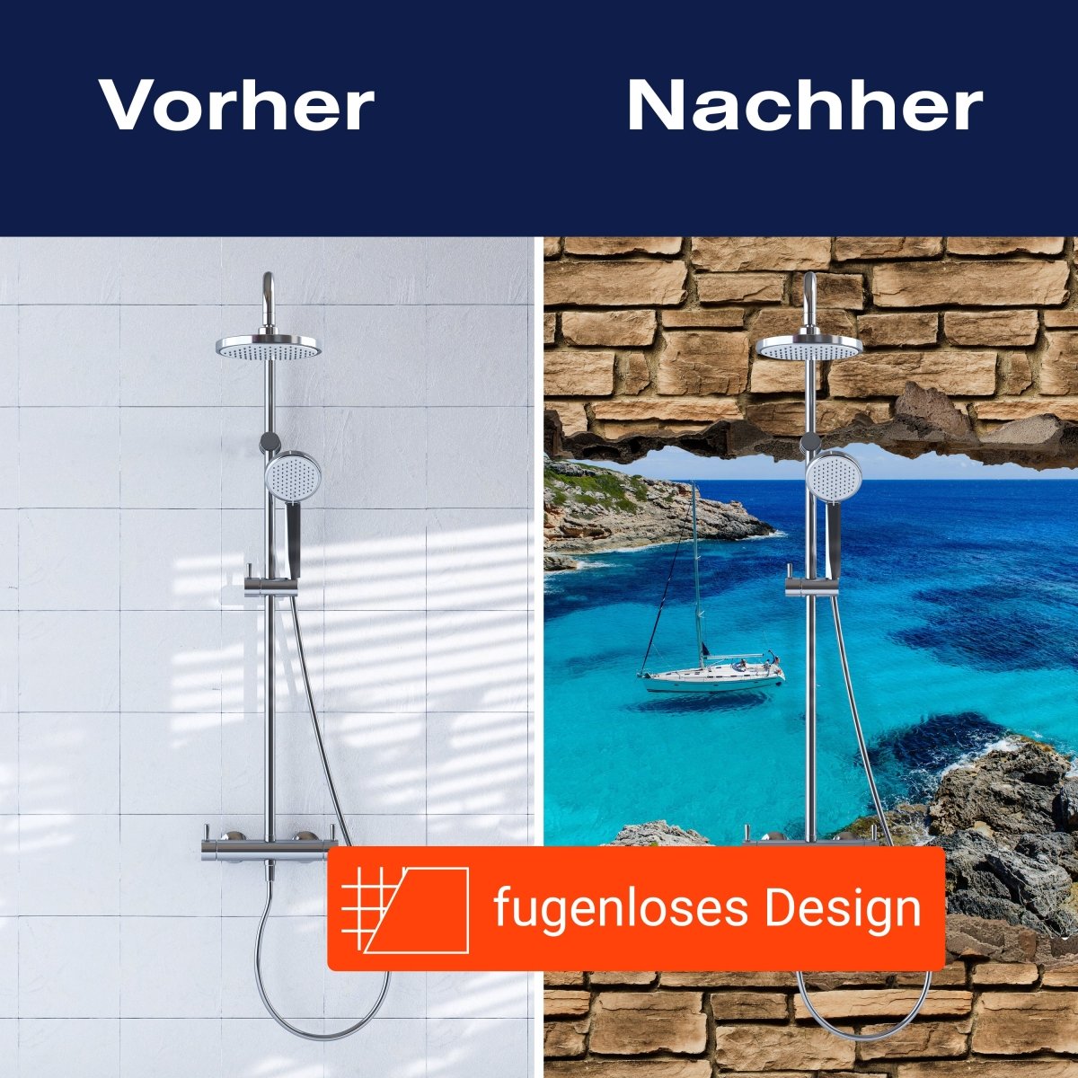 Duschwand 3D Sailing - Steinmauer M0665 entdecken - Bild 9 Duschwand 3D Sailing - Steinmauer M0665 entdecken - Bild 9