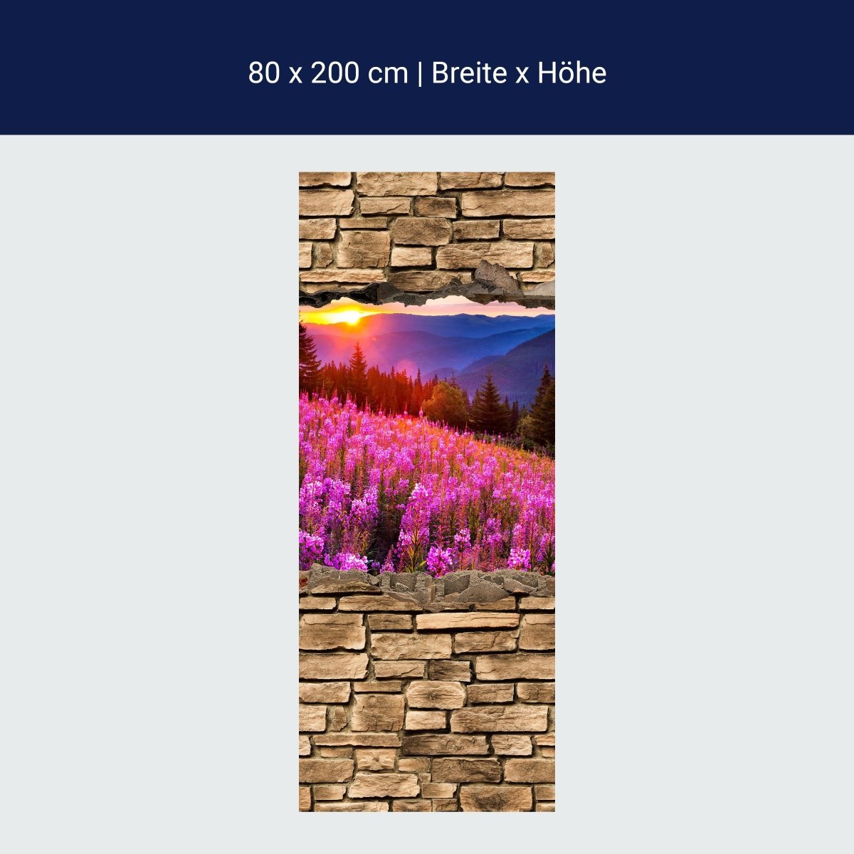 Duschwand 3D Herbst in den Bergen - Steinmauer M0666 Duschwand 3D Herbst in den Bergen - Steinmauer M0666