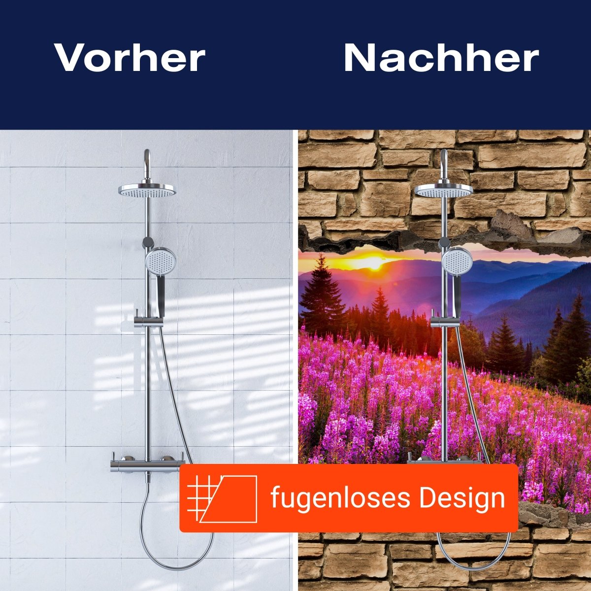 Duschwand 3D Herbst in den Bergen - Steinmauer M0666 entdecken - Bild 9 Duschwand 3D Herbst in den Bergen - Steinmauer M0666 entdecken - Bild 9