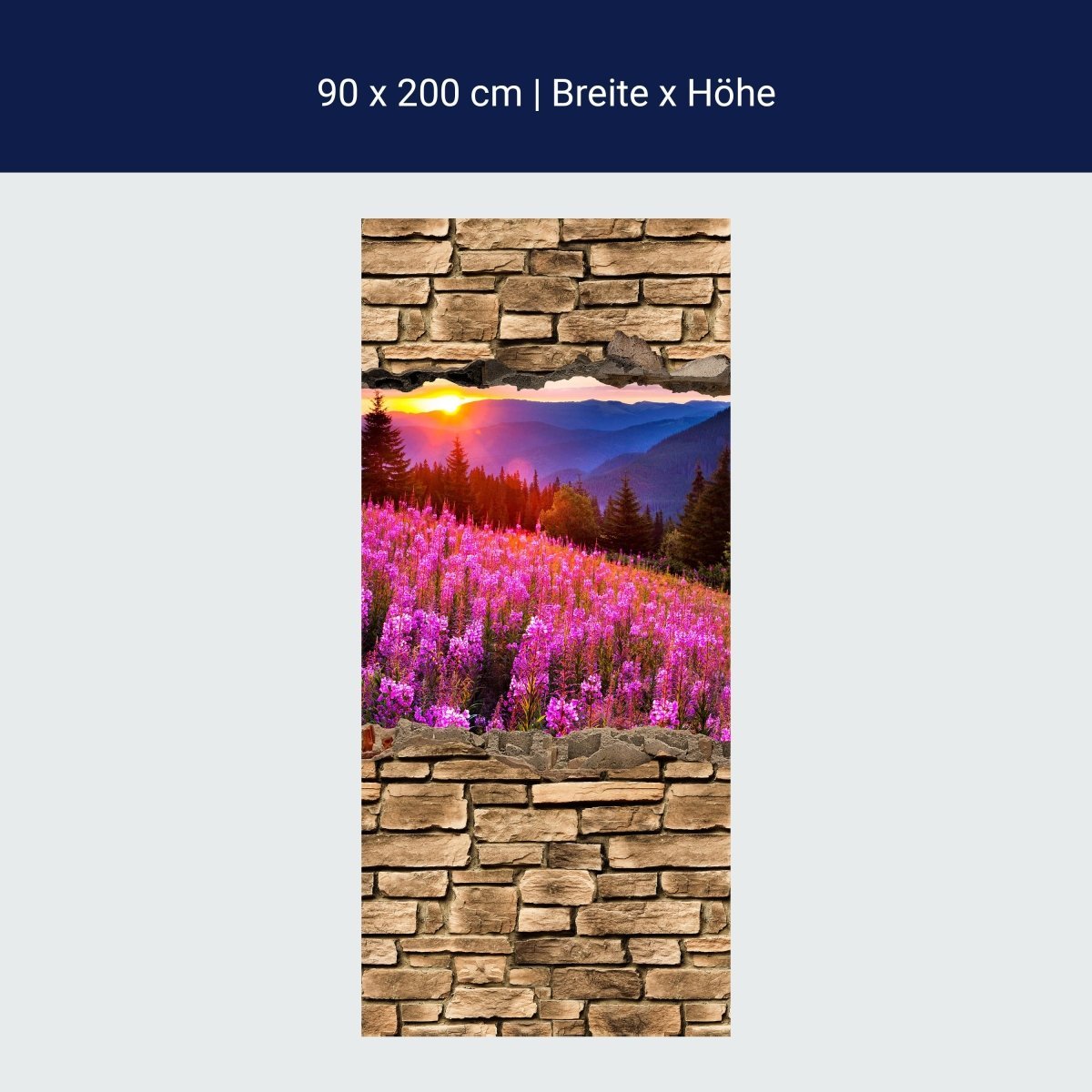 Duschwand 3D Herbst in den Bergen - Steinmauer M0666 Duschwand 3D Herbst in den Bergen - Steinmauer M0666