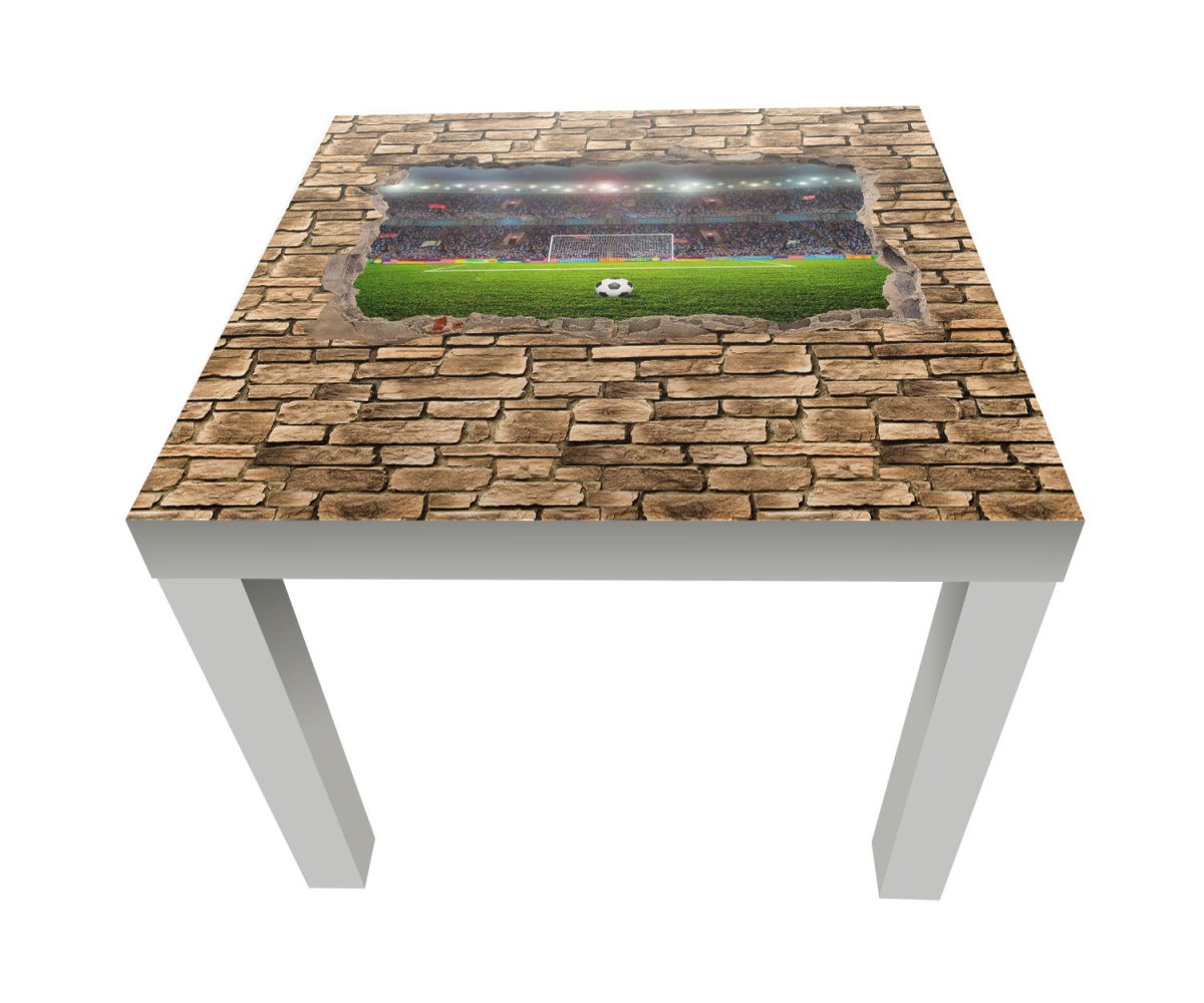 Beistelltisch 3D Fußballfeld - Steinmauer M0669 entdecken - Bild 1 Beistelltisch 3D Fußballfeld - Steinmauer M0669 entdecken - Bild 1