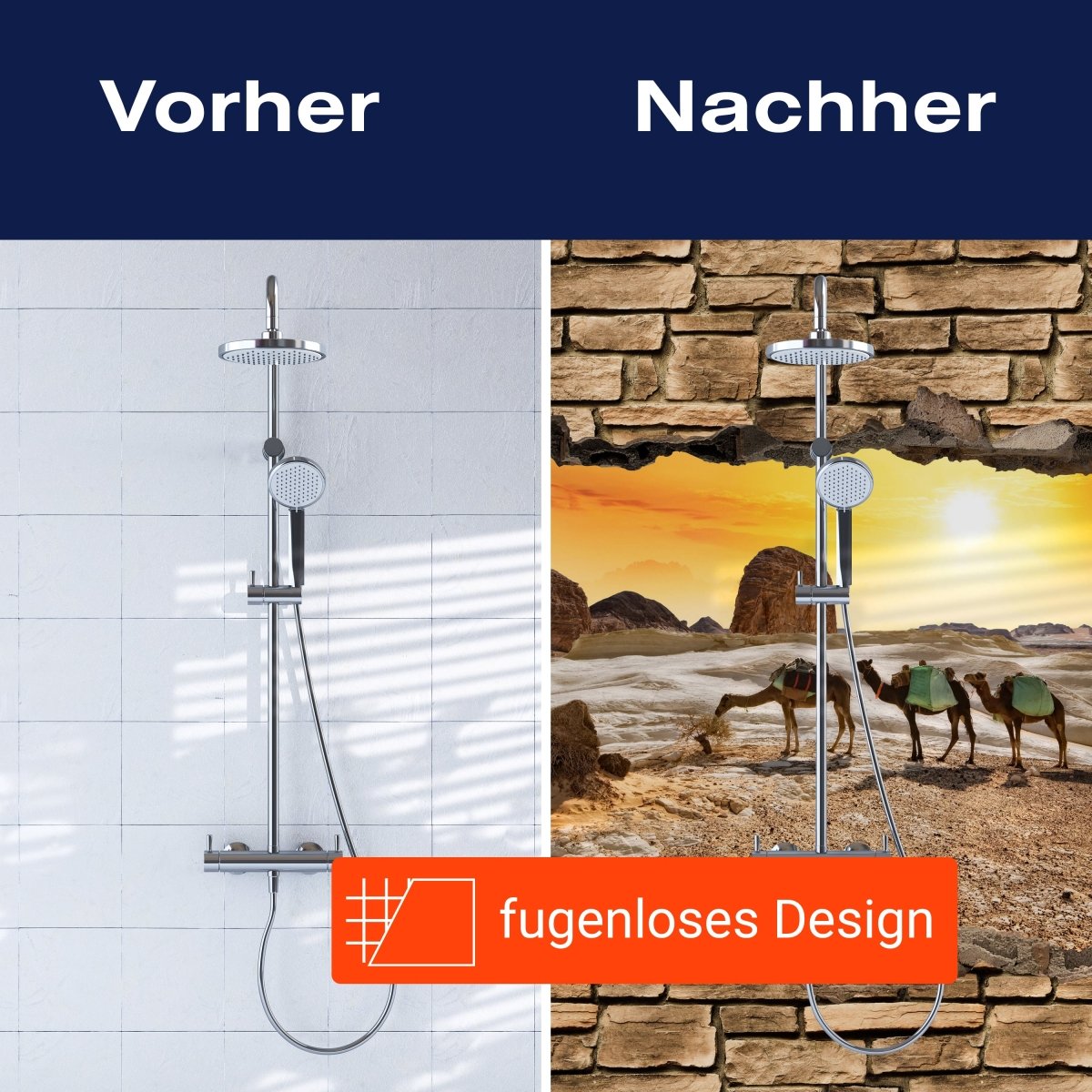 Duschwand 3D Kamele in der Wüste - Steinmauer M0673 entdecken - Bild 9 Duschwand 3D Kamele in der Wüste - Steinmauer M0673 entdecken - Bild 9