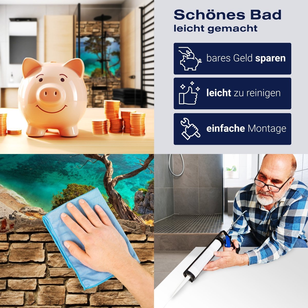 Duschwand 3D Alter Baum auf einer Klippe - Steinmauer M0677 entdecken - Bild 7 Duschwand 3D Alter Baum auf einer Klippe - Steinmauer M0677 entdecken - Bild 7