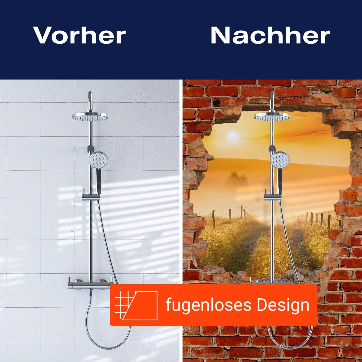 Duschwand Diesige Landschaft - Roter Backstein M0680 entdecken - Bild 9 Duschwand Diesige Landschaft - Roter Backstein M0680 entdecken - Bild 9