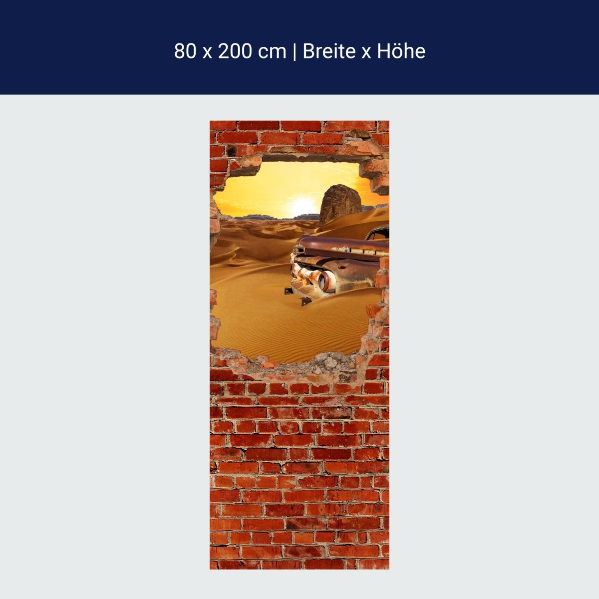 Duschwand Altes Auto - Roter Backstein M0681 Duschwand Altes Auto - Roter Backstein M0681