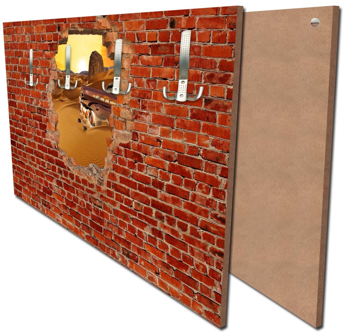 Garderobe Altes Auto - Roter Backstein M0681 Garderobe Altes Auto - Roter Backstein M0681