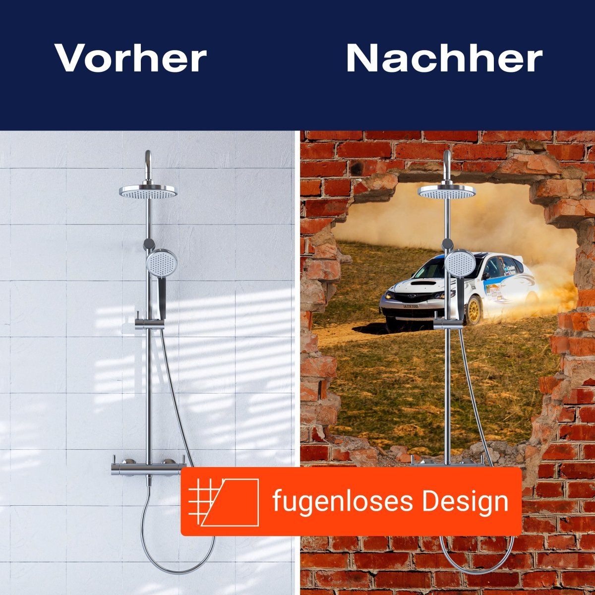 Duschwand Rallye Auto - Roter Backstein M0684 entdecken - Bild 9 Duschwand Rallye Auto - Roter Backstein M0684 entdecken - Bild 9