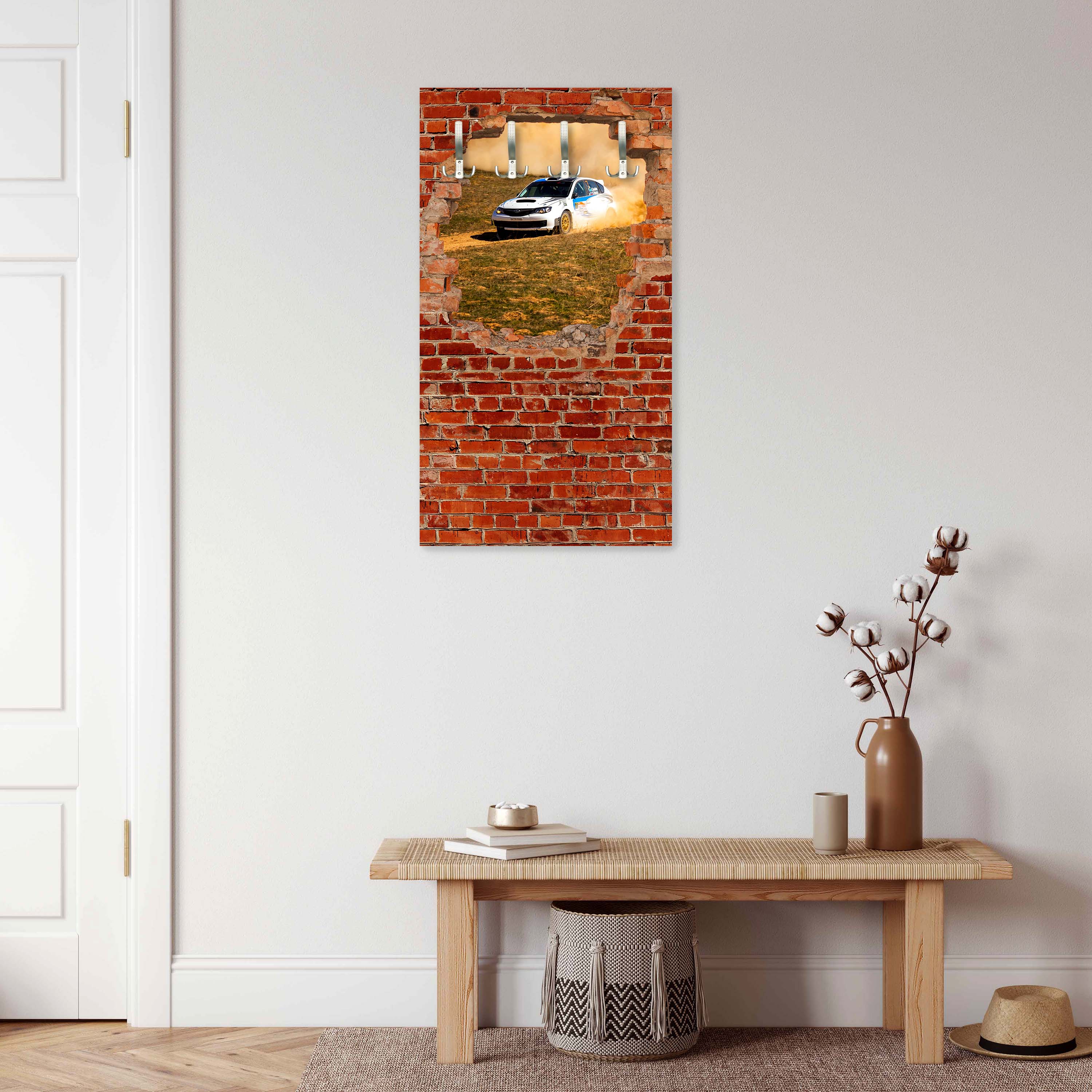 Garderobe Rallye Auto - Roter Backstein M0684 entdecken - Bild 2 Garderobe Rallye Auto - Roter Backstein M0684 entdecken - Bild 2